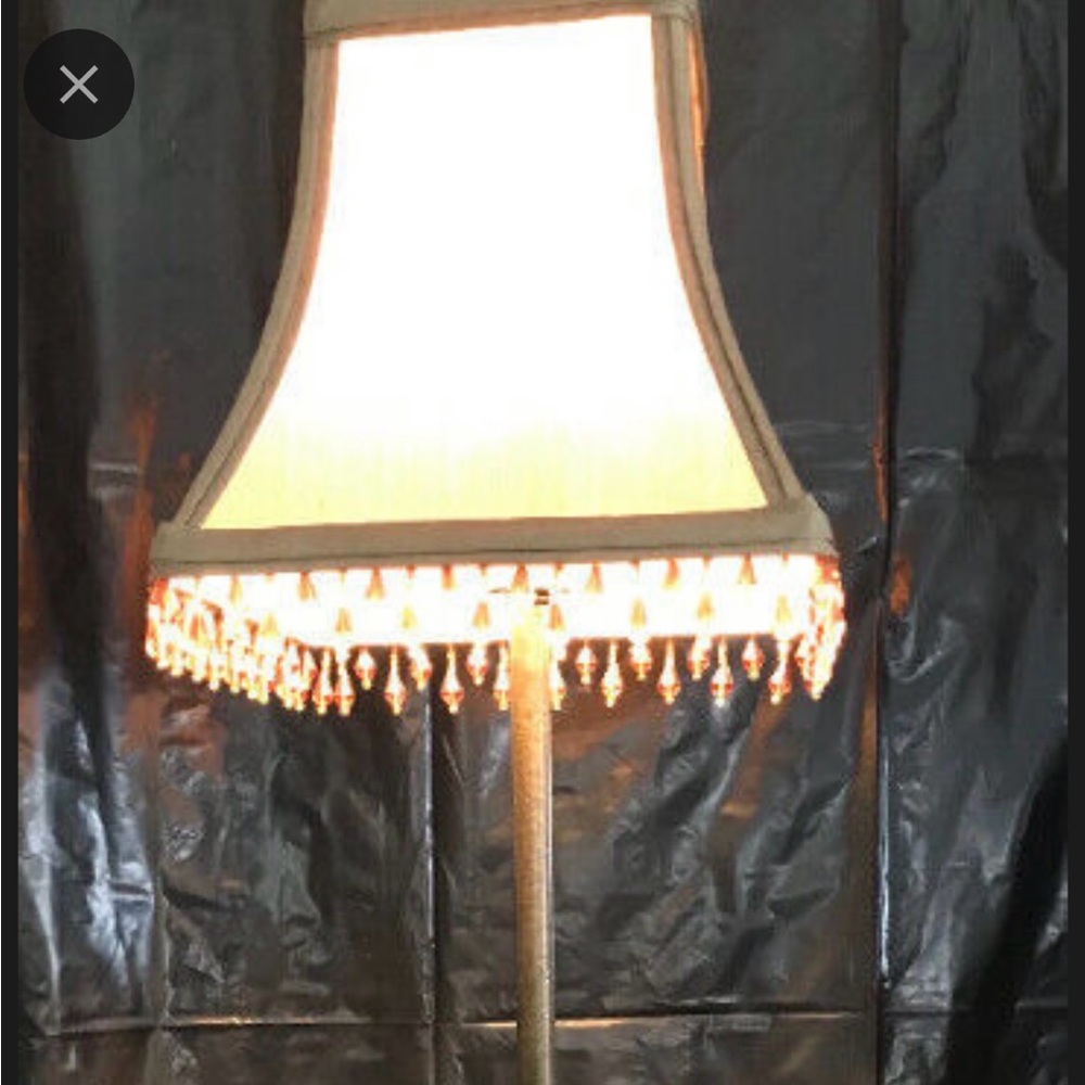 Beaded shade lamp 28” tall